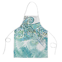Aotearoa Maori Koru Curves Apron Mossy Paua Shell