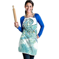 Aotearoa Maori Koru Curves Apron Mossy Paua Shell