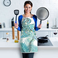 Aotearoa Maori Koru Curves Apron Mossy Paua Shell