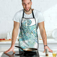 Aotearoa Maori Koru Curves Apron Mossy Paua Shell