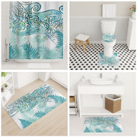 Aotearoa Maori Koru Curves Bathroom Set Mossy Paua Shell LT7 - Polynesian Pride
