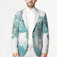Aotearoa Maori Koru Curves Blazer Mossy Paua Shell