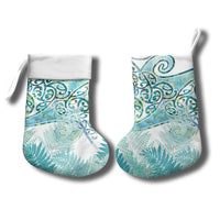 Aotearoa Maori Koru Curves Christmas Stocking Mossy Paua Shell LT7 - Polynesian Pride