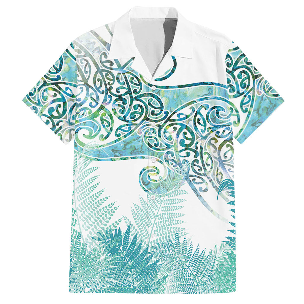 Aotearoa Maori Koru Curves Hawaiian Shirt Mossy Paua Shell LT7 Green - Polynesian Pride