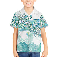 Aotearoa Maori Koru Curves Hawaiian Shirt Mossy Paua Shell LT7 - Polynesian Pride