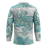 Aotearoa Maori Koru Curves Hockey Jersey Mossy Paua Shell LT7 - Polynesian Pride