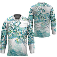 Aotearoa Maori Koru Curves Hockey Jersey Mossy Paua Shell LT7 - Polynesian Pride