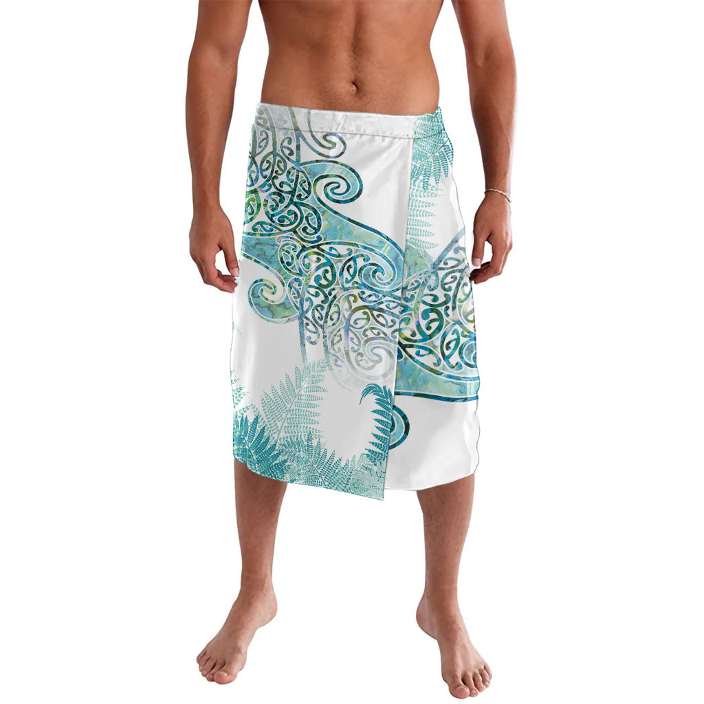 Aotearoa Maori Koru Curves Lavalava Mossy Paua Shell LT7 Green - Polynesian Pride