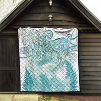 Aotearoa Maori Koru Curves Quilt Mossy Paua Shell LT7 - Polynesian Pride