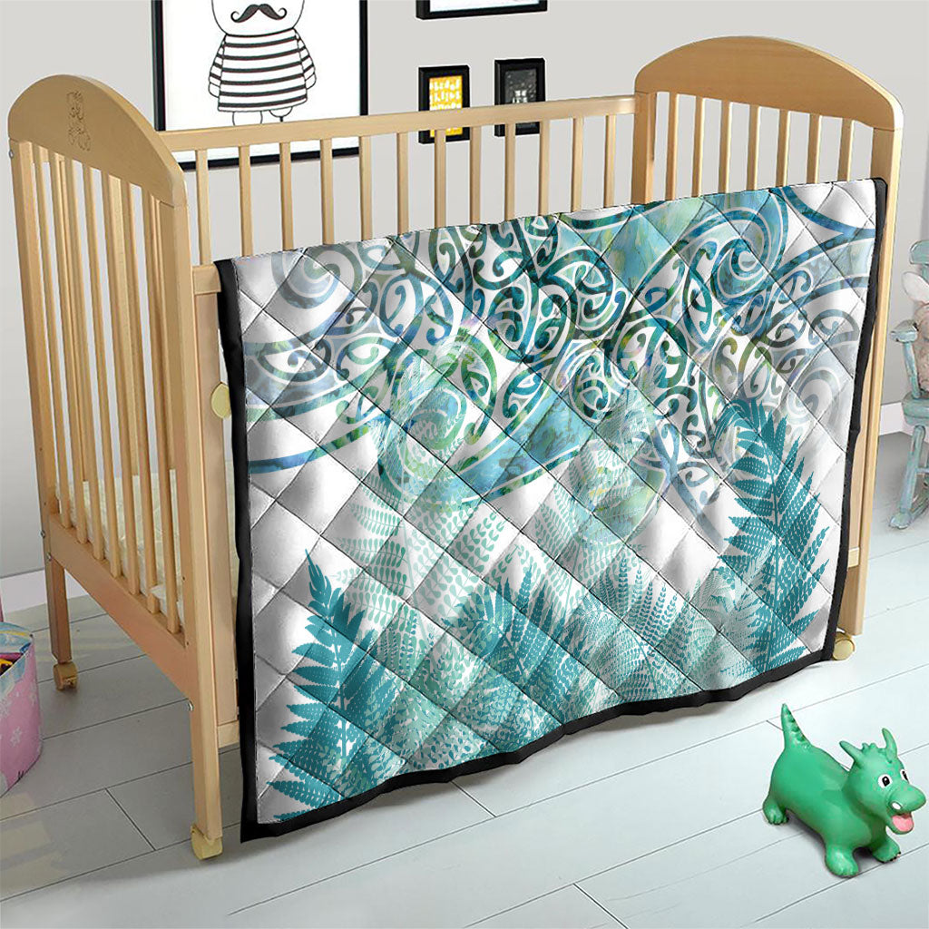 Aotearoa Maori Koru Curves Quilt Mossy Paua Shell LT7 - Polynesian Pride