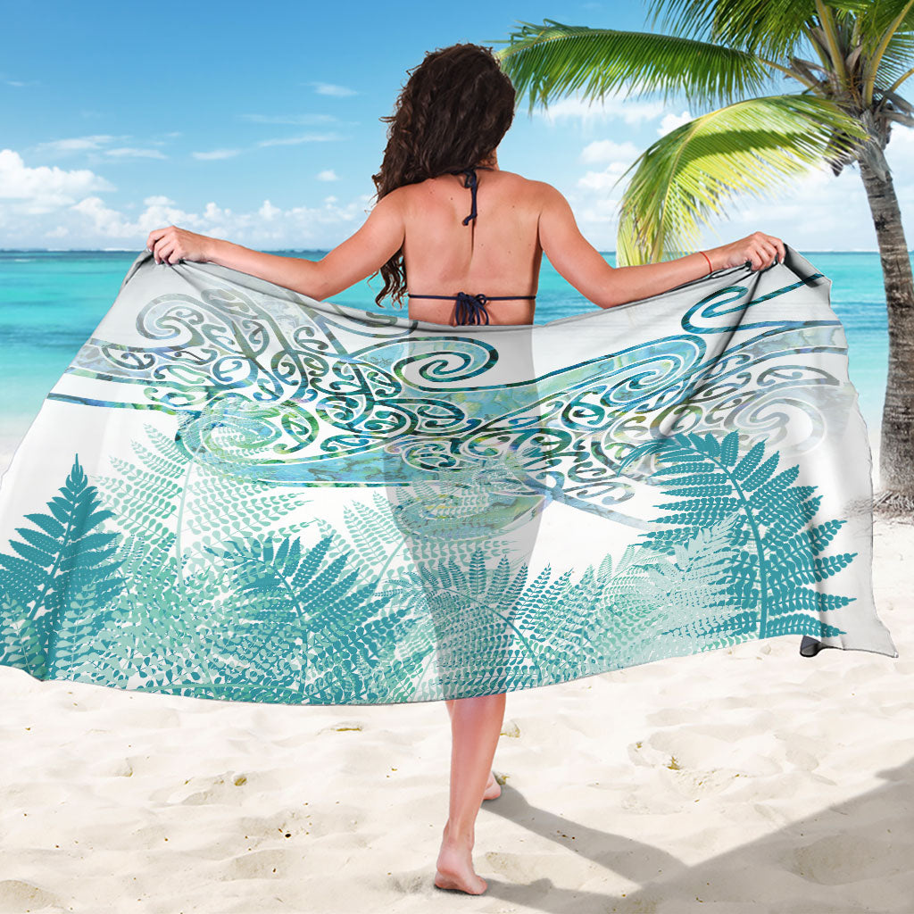 Aotearoa Maori Koru Curves Sarong Mossy Paua Shell