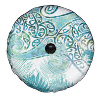 Aotearoa Maori Koru Curves Spare Tire Cover Mossy Paua Shell LT7 - Polynesian Pride