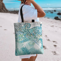 Aotearoa Maori Koru Curves Tote Bag Mossy Paua Shell LT7 - Polynesian Pride