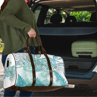 Aotearoa Maori Koru Curves Travel Bag Mossy Paua Shell LT7 - Polynesian Pride