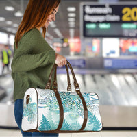 Aotearoa Maori Koru Curves Travel Bag Mossy Paua Shell LT7 - Polynesian Pride