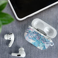 Aotearoa Maori Koru Curves AirPods Case Aqua Paua Shell LT7 - Polynesian Pride