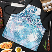 Aotearoa Maori Koru Curves Apron Aqua Paua Shell LT7 Blue - Polynesian Pride