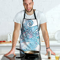 Aotearoa Maori Koru Curves Apron Aqua Paua Shell LT7 - Polynesian Pride