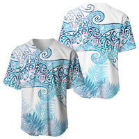 Aotearoa Maori Koru Curves Baseball Jersey Aqua Paua Shell LT7 - Polynesian Pride