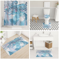 Aotearoa Maori Koru Curves Bathroom Set Aqua Paua Shell LT7 - Polynesian Pride