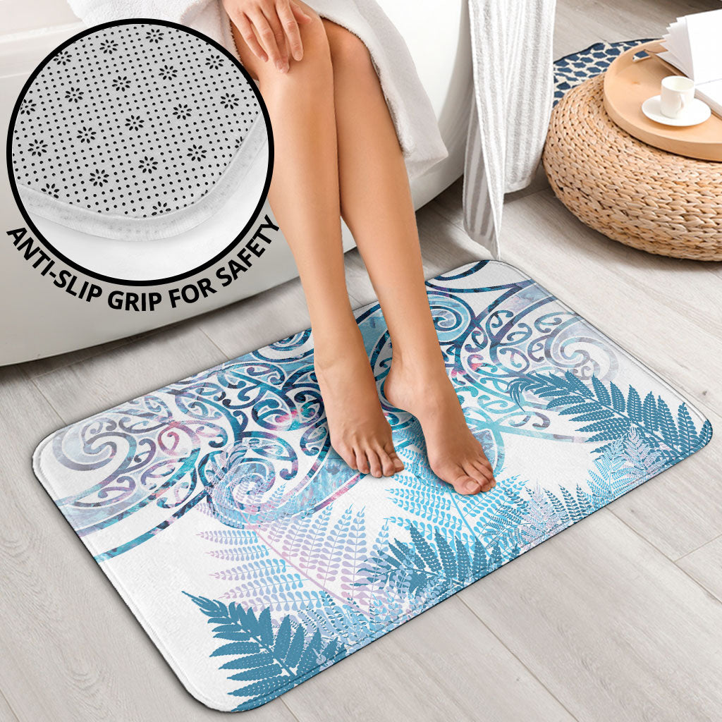 Aotearoa Maori Koru Curves Bathroom Set Aqua Paua Shell LT7 - Polynesian Pride