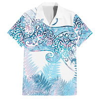 Aotearoa Maori Koru Curves Hawaiian Shirt Aqua Paua Shell LT7 Blue - Polynesian Pride