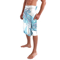 Aotearoa Maori Koru Curves Lavalava Aqua Paua Shell LT7 - Polynesian Pride