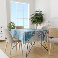 Aotearoa Maori Koru Curves Tablecloth Aqua Paua Shell LT7 - Polynesian Pride