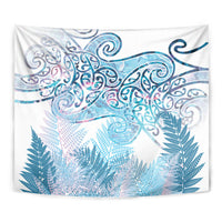 Aotearoa Maori Koru Curves Tapestry Aqua Paua Shell LT7 - Polynesian Pride