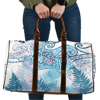 Aotearoa Maori Koru Curves Travel Bag Aqua Paua Shell LT7 Blue - Polynesian Pride