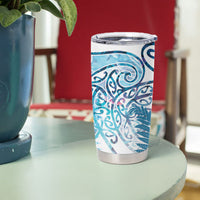 Aotearoa Maori Koru Curves Tumbler Cup Aqua Paua Shell LT7 - Polynesian Pride