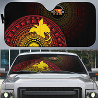 Papua New Guinea Independence Auto Sun Shade Tapa Circle