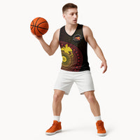 Papua New Guinea Independence Personalized Basketball Jersey Tapa Circle