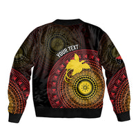 Papua New Guinea Independence Personalized Bomber Jacket Tapa Circle