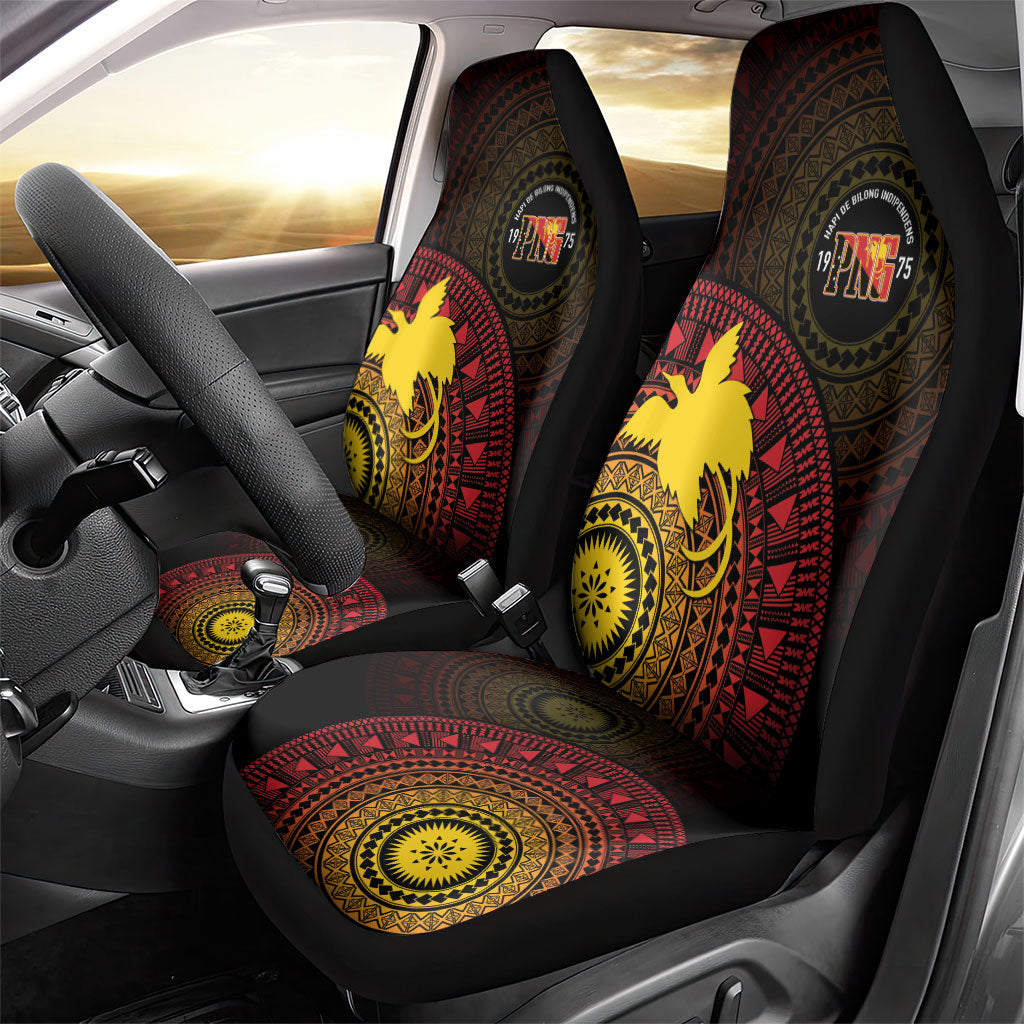 Papua New Guinea Independence Car Seat Cover Tapa Circle