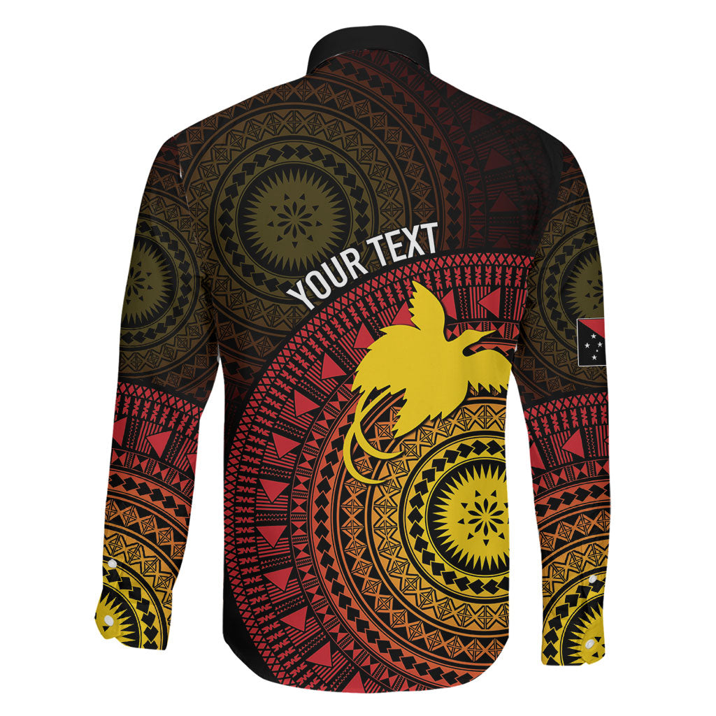 Papua New Guinea Independence Personalized Family Matching Long Sleeve Bodycon Dress and Hawaiian Shirt Tapa Circle