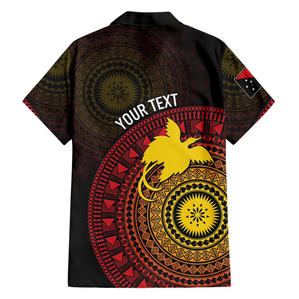 Papua New Guinea Independence Personalized Family Matching Off The Shoulder Long Sleeve Dress and Hawaiian Shirt Tapa Circle