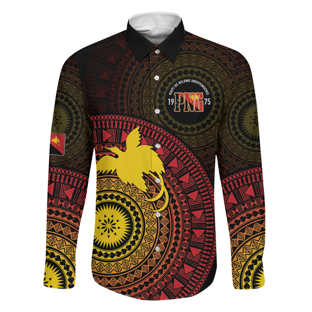 Papua New Guinea Independence Personalized Family Matching Off Shoulder Maxi Dress and Hawaiian Shirt Tapa Circle