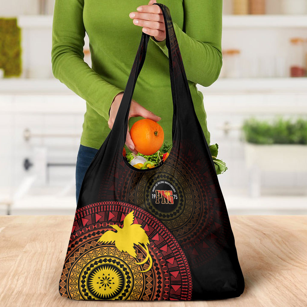 Papua New Guinea Independence Grocery Bag Tapa Circle