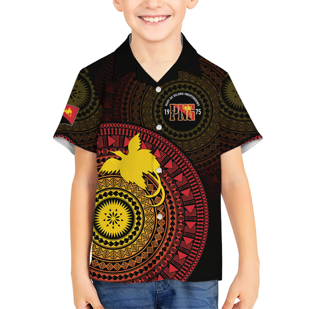 Papua New Guinea Independence Personalized Hawaiian Shirt Tapa Circle