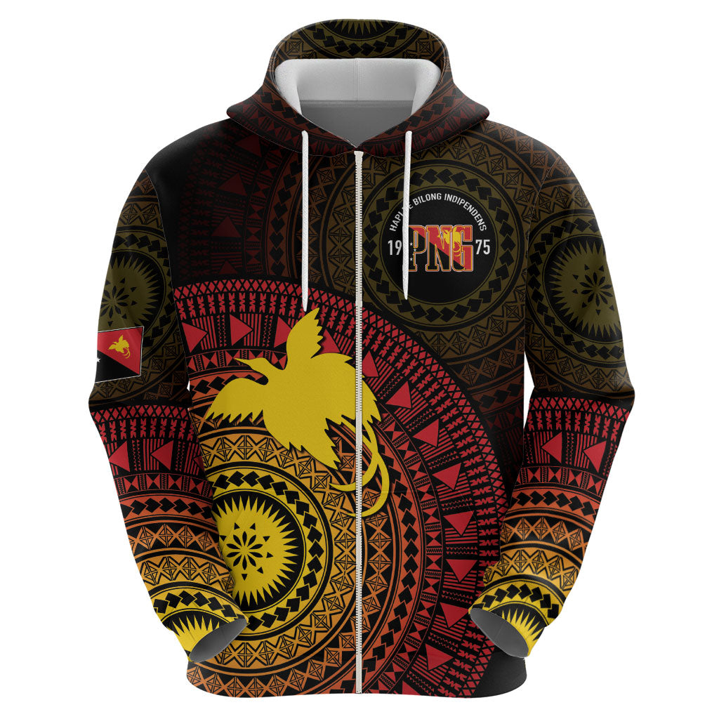 Papua New Guinea Independence Personalized Hoodie Tapa Circle