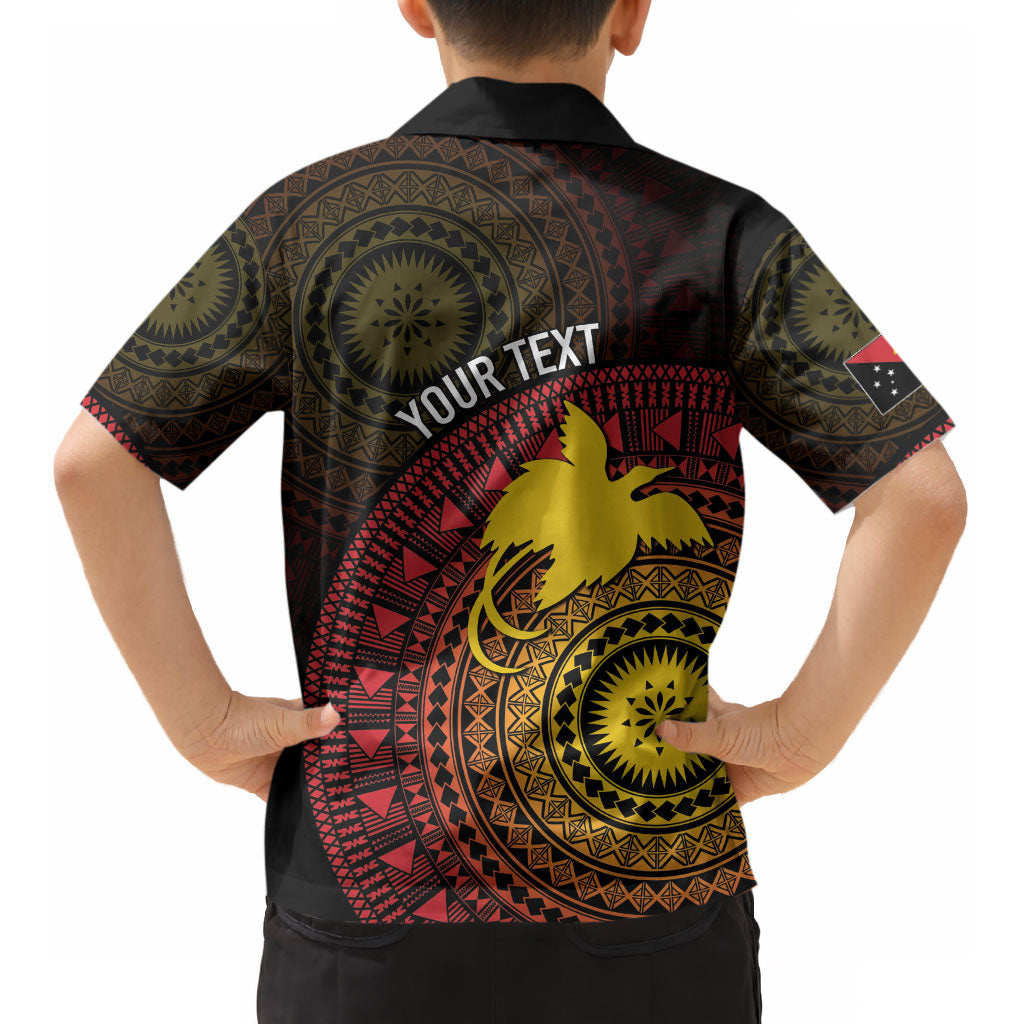Papua New Guinea Independence Personalized Kid Hawaiian Shirt Tapa Circle LT7 - Polynesian Pride