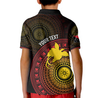 Papua New Guinea Independence Personalized Kid Polo Shirt Tapa Circle