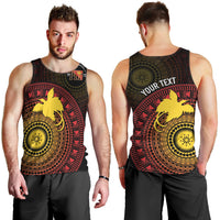 Papua New Guinea Independence Personalized Men Tank Top Tapa Circle