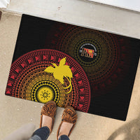 Papua New Guinea Independence Rubber Doormat Tapa Circle