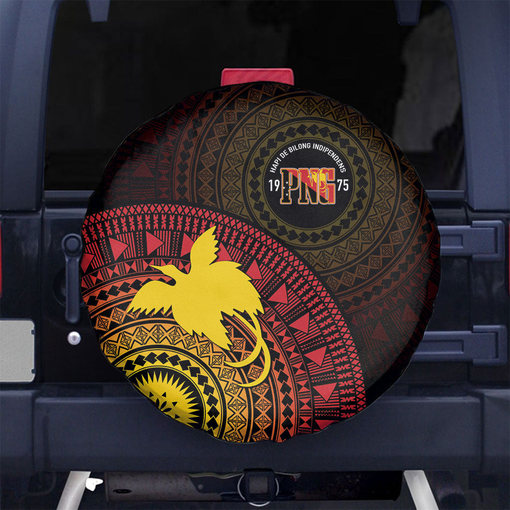 Papua New Guinea Independence Spare Tire Cover Tapa Circle