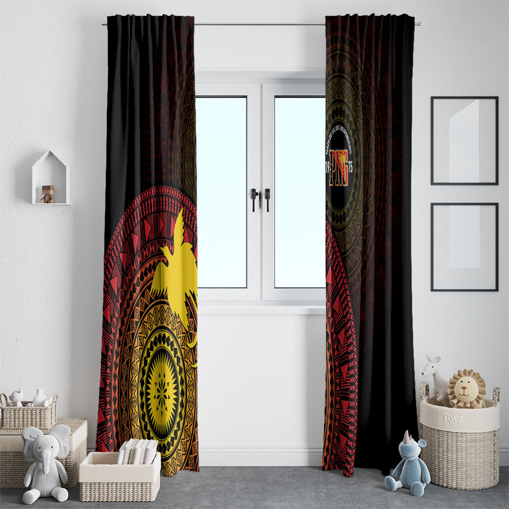 Papua New Guinea Independence Window Curtain Tapa Circle