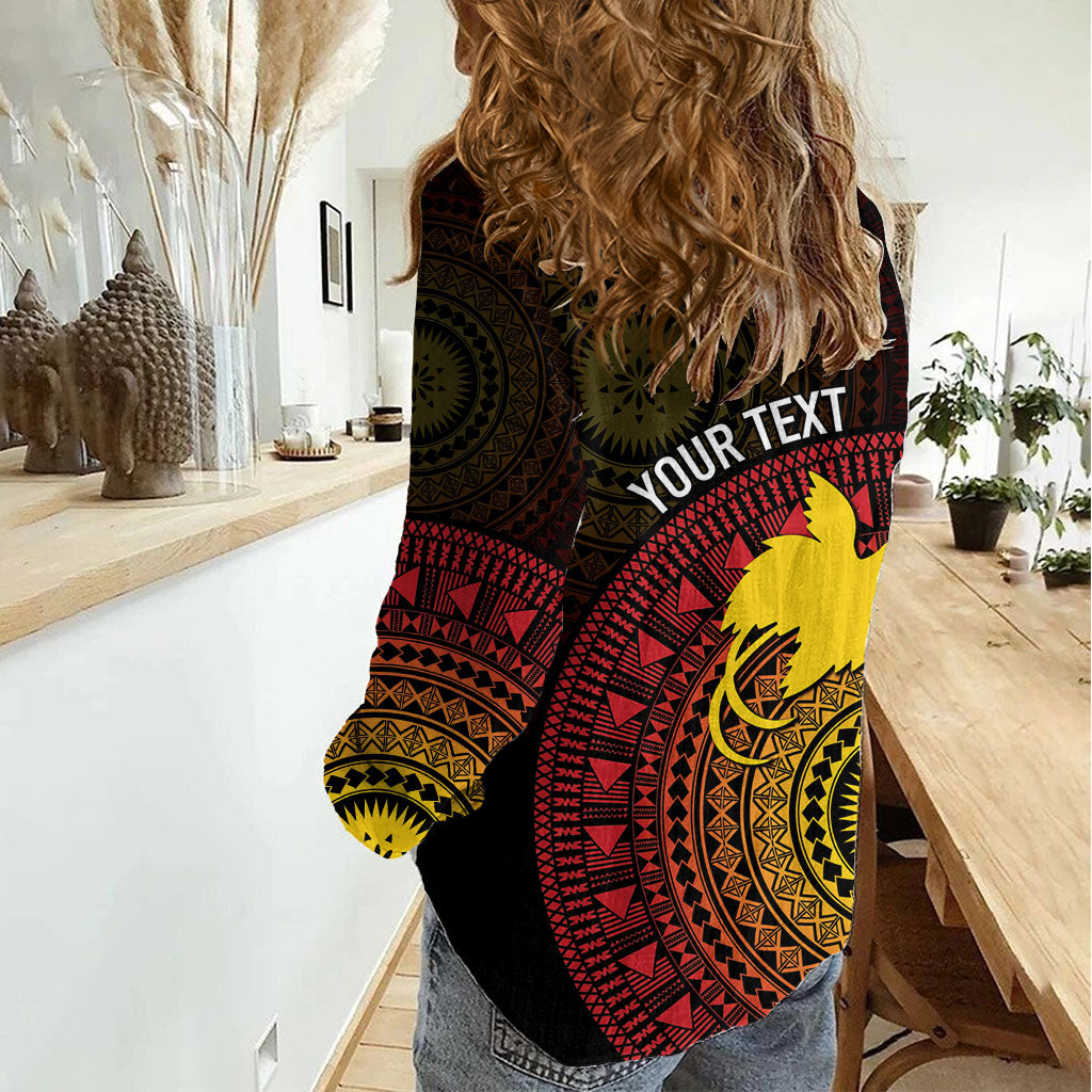 Papua New Guinea Independence Personalized Women Casual Shirt Tapa Circle