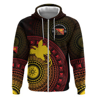 Papua New Guinea Independence Personalized Zip Hoodie Tapa Circle