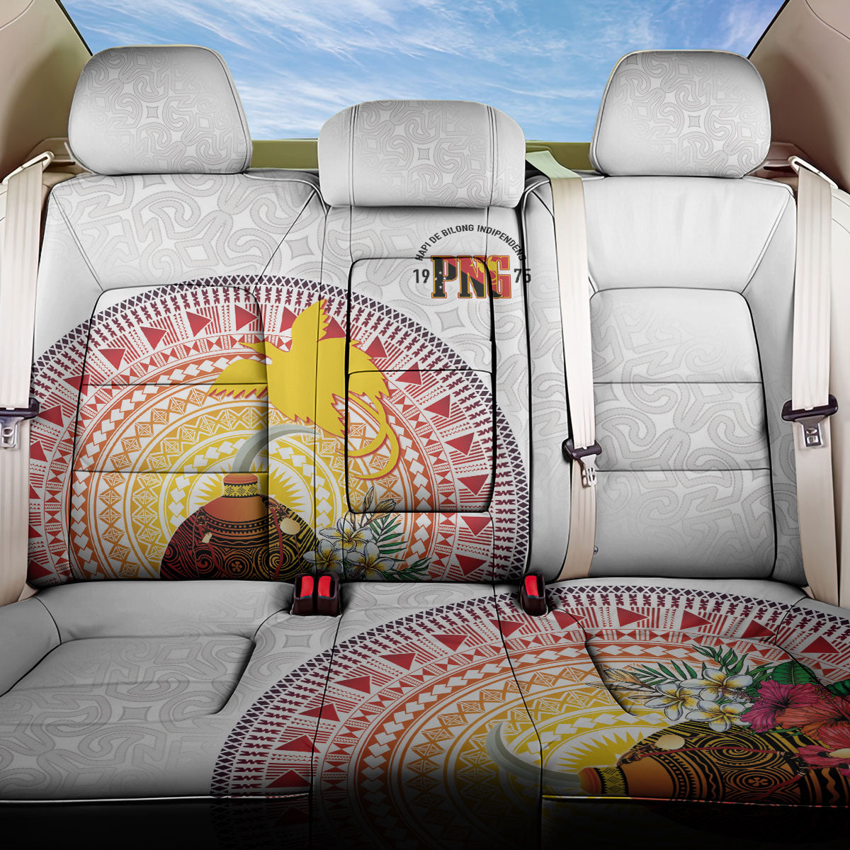 Hapi De Bilong Indipendens Papua New Guinea Back Car Seat Cover PNG Lime Pot